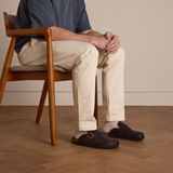Manfield Heren Bruine Nubuck Instappers Maat 45