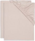 Jollein Hoeslaken Jersey 40/50x80/90cm Wild Rose - 2 Stuks