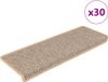 vidaXL Tapis d'escalier auto-adhésifs 30 pièces aspect sisal 65x21x4 cm beige clair