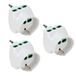 FANTON 82240-B3- 3-delige adapterset met 3 Schuko-stekkers, 16 A op 2 grote Italiaanse stopcontacten 16A1, Italiaans/Duits stopcontact, 16 A, verticaal systeem