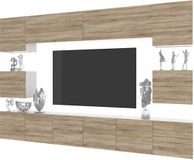 B BELINI GROUP BELINI Wandmeubel Milano 3 300 cm Sonoma Eiken Mat