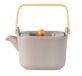 Husla 73973 Theepot, keramiek/hout, grijs