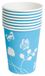 Partner Jouet A1100108 papieren bekers, motief vlinders, blauw, 8 stuks