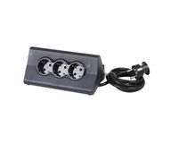 Legrand 694811 Bureaublok Stekkerdoos - Contactdoos Verdeelstekker - 3X2P Schuko - 2X USB Hub - Randaarde Nederland - Tablethouder - Zwart