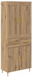 vidaXL Highboard Artisan Eiken Bewerkt Hout 69,5 x 34 x 180 cm