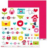 Anita en Zijn wereld collectie met liefde scrapbooking, papier, op maat te snijden, 30,5 x 30,5 cm