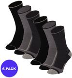 Apollo Sportsokken Casual Unisex Zwart 36/41 6-Pack