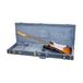 Crossrock Relief Series Rechthoekige Elektrische Gitaarkoffer voor Stratocaster & Telecaster | Gesneden rookblauwe afwerking, nertsen fluwelen interieur, Slot - Premium Houten Hardshell - Rookblauw