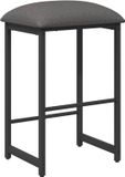 vidaXL Barkruk Lichtgrijs 40 x 32 x 74 cm Bewerkt hout