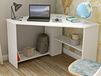 RINOLA Bureau d'angle 80 cm blanc