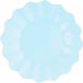 Givi Italia Feestbordjes/gebaksbordjes - schulprand - 8x - baby blauw - rond - papier/karton - 21 cm - kinderfeestje