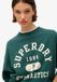 Superdry Athletic Essentials Oversized sweatshirt met print - Dames - Katoen - Dark Pine Green