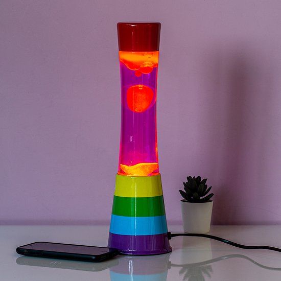 Fisura Regenboog Lavalamp - Multi - 40cm