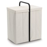 Zeller Present 14553 wasmand Rechthoekig Polyester, Bamboo Crème, Zwart