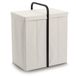 Zeller Present 14553 wasmand Rechthoekig Polyester, Bamboo Crème, Zwart
