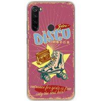 Xiaomi Redmi Note 8 Retro disco bedrukt siliconen hoesje