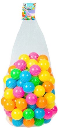 Kunststof ballenbak ballen 100x stuks 6 cm neon kleuren - Concord
