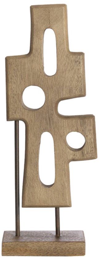 Light & Living Ornament op voet 19x9,5x45 cm SALIO hout grijs-donker bruin