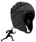 Solidchoice - Noir - Casque de rugby - Casque de sport pour jeunes et adultes