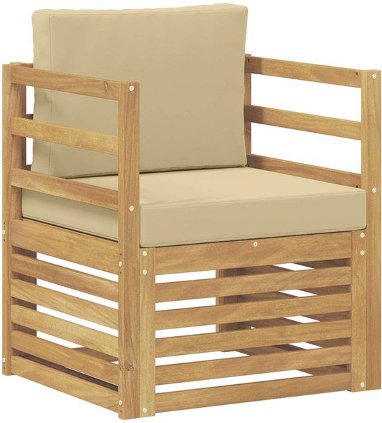 vidaXL Tuinbank set Polyester Wit