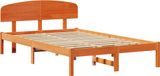 vidaXL Bedframe Wasbruin 120 x 200 cm Massief Grenenhout
