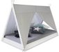 Homestyle4u Kinderbed 90x200 cm - TIPI met matras - Wit en Grijs