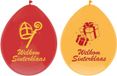 Haza Welkom Sinterklaas ballonnen - 12 stuks - geel/rood