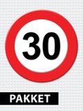 Shoppartners Verkeersbord 30 jaar feestartikelen pakket