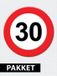 Shoppartners Verkeersbord 30 jaar feestartikelen pakket