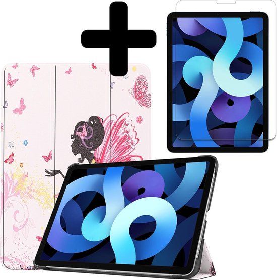 Hoes Geschikt voor iPad Air 4 2020 Hoes Book Case - Elfje