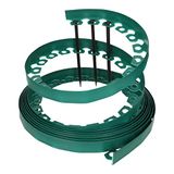 GARDENIX LineBorder flexibele gazonrand, kunststof, 20 grondankers, lengte 10 m, hoogte 6 cm, groen