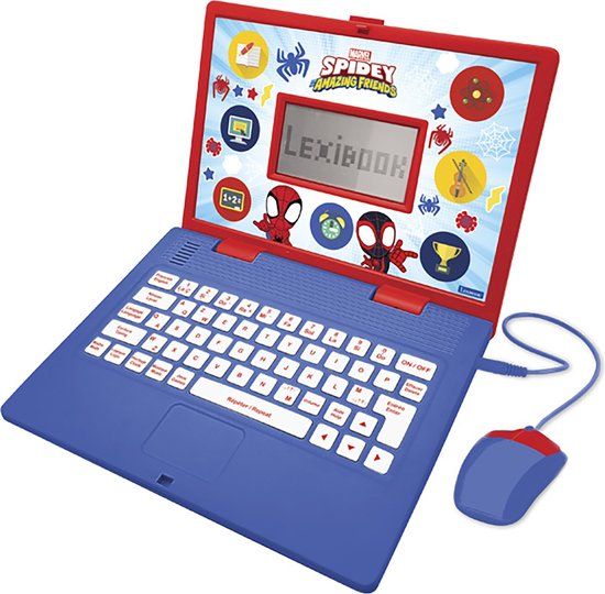 Lexibook Ordinateur portable éducatif bilingue Spidey and His Amanzing Friends (FR/EN)
