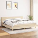 Maison Exclusive - Boxspringbed met matras, crème, 200x200 cm, textiel