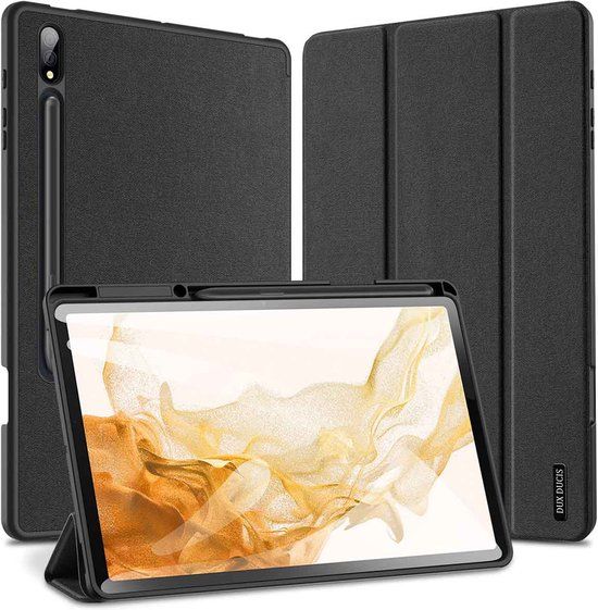 Dux Ducis Domo Book Case - Tablet hoes voor Samsung Galaxy Tab S8 Plus - Zwart