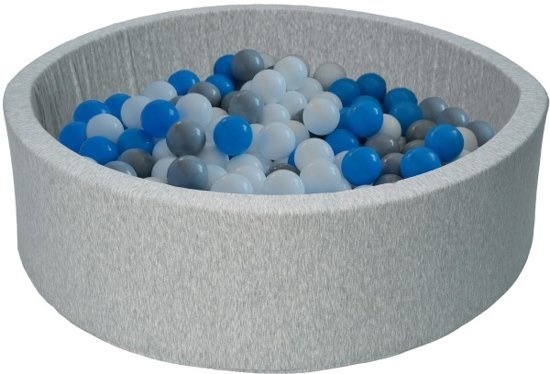 Viking Choice Ballenbad met 300 ballen - Wasbare hoes - 90 x 30 cm - Blauw grijs