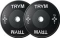 Gorilla Sports TRYM Bumperplate set - 10 kg - 2 x 5 kg - Halterschijven - 50 mm - Zwart