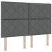 vidaXL LED Boxspringbed met Hoofdeinde Donkergrijs Stof 140 x 200 cm