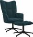 vidaXL Relaxstoel met voetenbank fluweel blauw