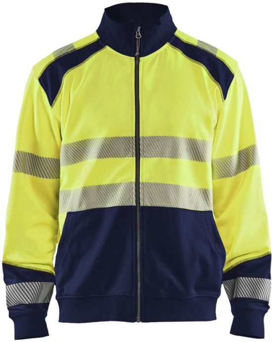 Blåkläder Sweatshirt hele rits High Vis 3558-2528