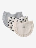 VERTBAUDET Bohemian Set van 3 slabbetjes salie