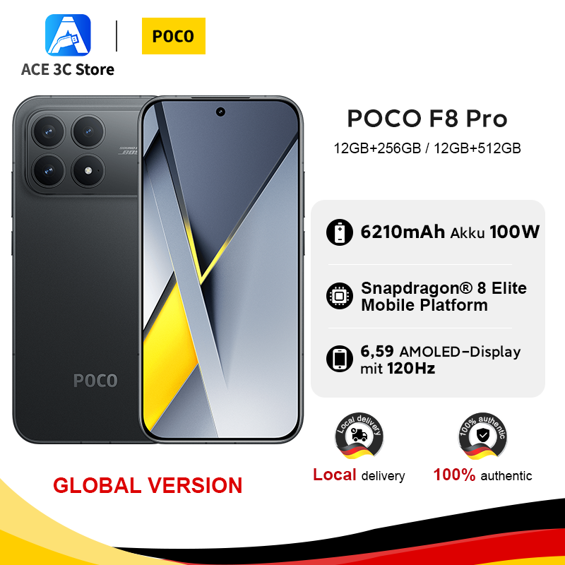 Xiaomi POCO F8 Pro - 12GB+256GB - 6.59 inch - Titaanzilver