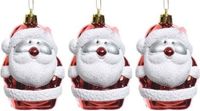Decoris Kaemingk B.V. 12x Kersthangers figuurtjes kerstman rood 8 cm