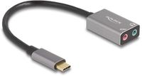 Delock External USB Sound Card with Type-C™ male to 2 x 3.5 mm Stereo jack Plug & Play Audio Adapter
