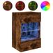 vidaXL TV-wandmeubel met LED-verlichting 58,5x30x60,5 cm gerookt eiken
