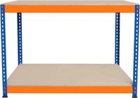 OEM Wan GmbH Werkbank 120x60cm met 2 Legborden en Hoge Draagcapaciteit - Verstelbare Indeling en Schroefloze Montage