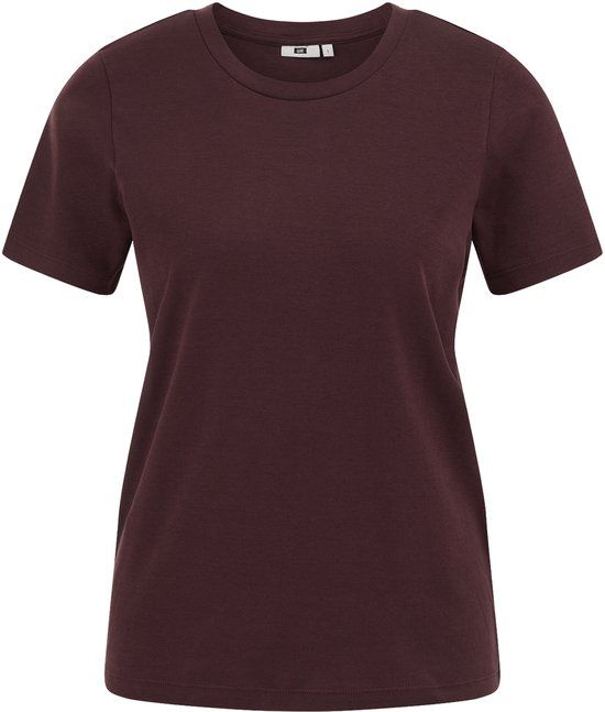 WE Fashion Dames T-shirt Aubergine XXXL