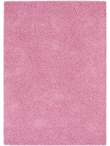 benuta Hoogpolig tapijt Swirls Shaggy langpolig roze 80x150 cm