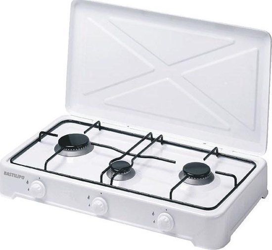 Bastilipo CG-300 Wit Aanrecht Gaskookplaat 3 zone(s)