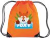Bellatio Decorations Foxy de Vos rugzak / gymtas - oranje - 11 liter
