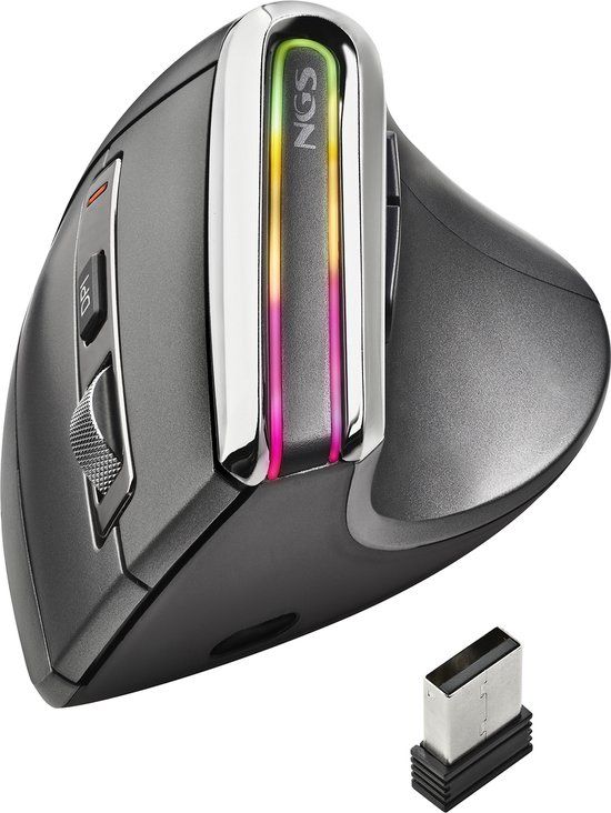 NGS Evo Karma Draadloze Verticale Ergonomische Muis